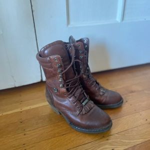 Double H Lace Up leather boots / Moto / Riding / Western
